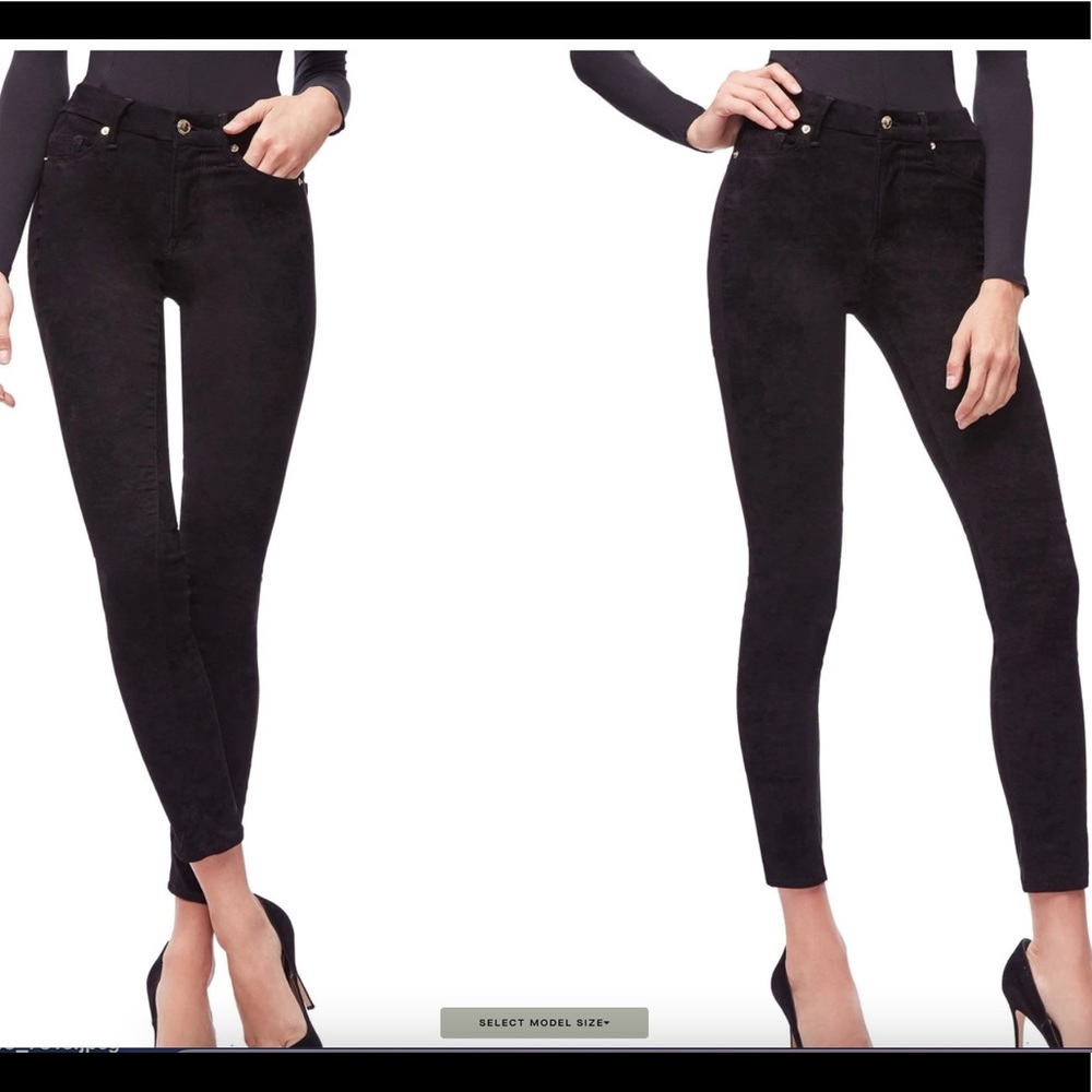 Good leg suede like black pants